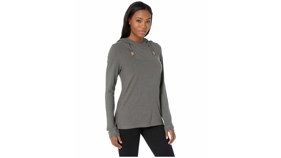 Tentree Cumulus Hooded Long Sleeve - Womens, Gargoyle Grey, Large, TCW1675-0237-L