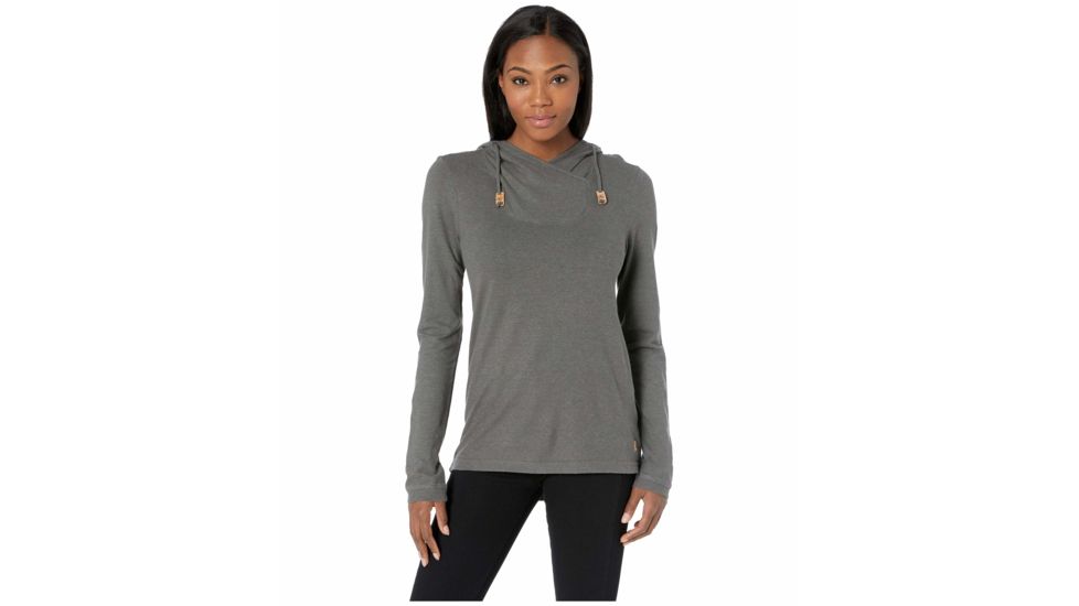 Tentree Cumulus Hooded Long Sleeve - Womens, Gargoyle Grey, Large, TCW1675-0237-L