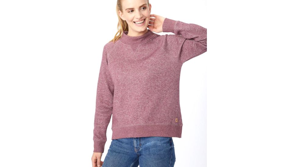 Tentree Dawson PO Fleece Crewneck, Womens, Burgundy, 3XL, FA18-WFDAW-RED-3XL