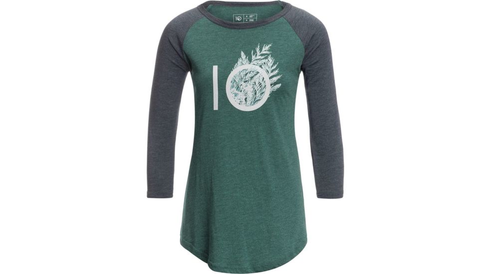 Tentree Fern Ten 3/4 Sleeve T-shirt, Womens, Atlantic Deep, Large, FA18-WLFRT-BLU-L