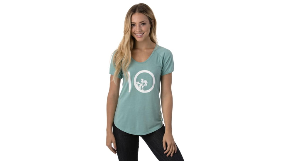 Tentree Leaf Ten Tee Tri-blend T-shirt, Womens, Aquifer, XS SP18-WJLEA-GRN-XS