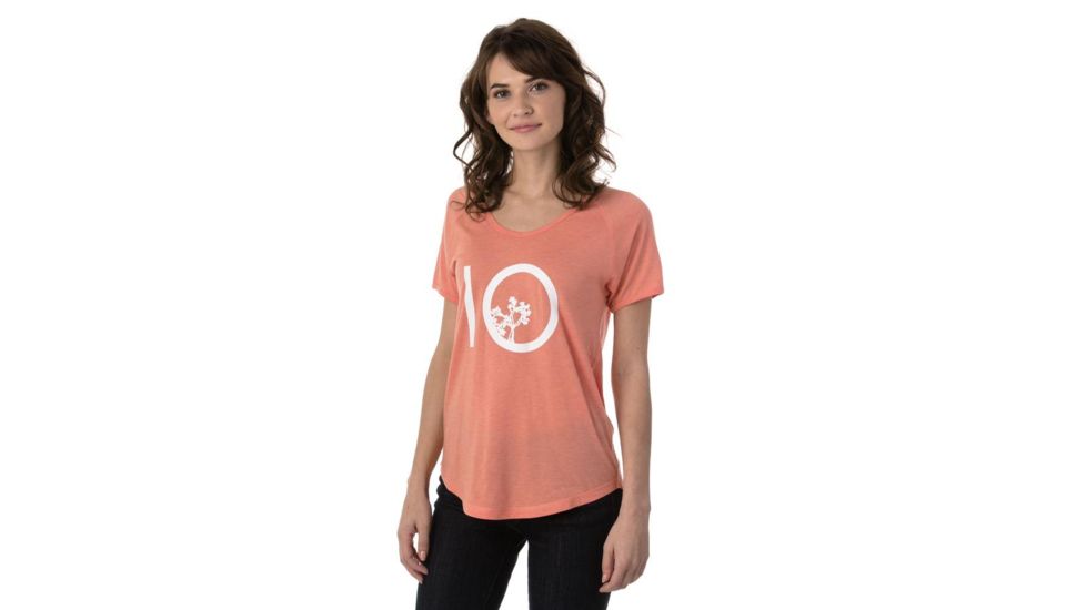Tentree Leaf Ten Tee Tri-blend T-shirt, Womens, Burnt Coral, L SP18-WJLEA-PNK-L