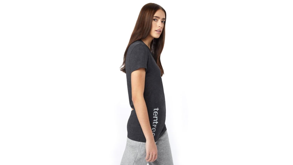 Tentree Leafy Mark Crewneck T-Shirt - Womens, Hi Rise Grey, Large, TCW1344-0235-L
