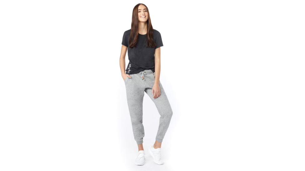 Tentree Leafy Mark Crewneck T-Shirt - Womens, Hi Rise Grey, Large, TCW1344-0235-L