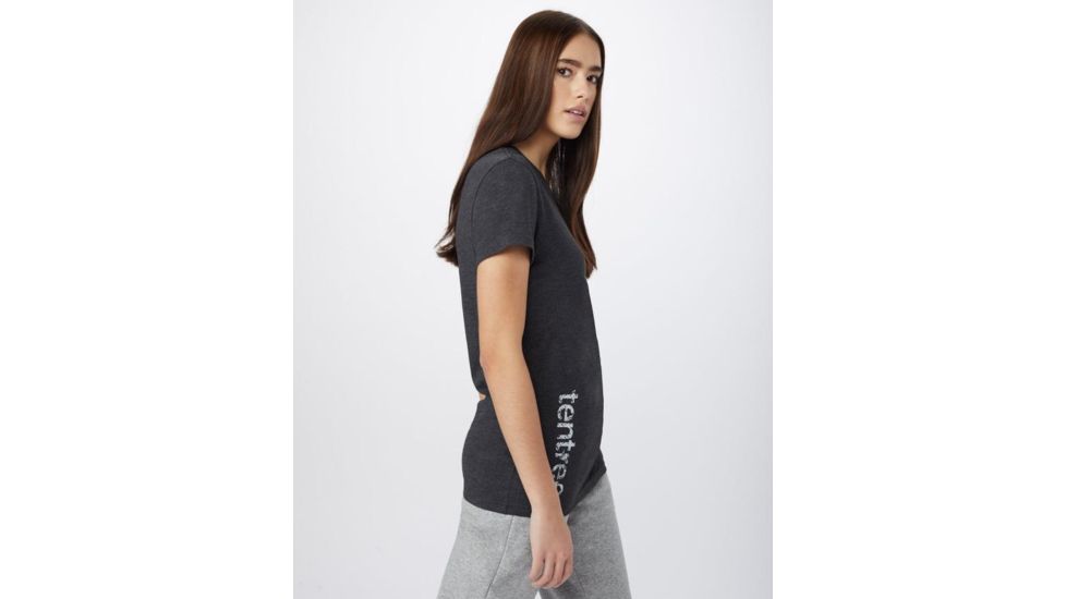 Tentree Leafy Mark Crewneck T-Shirt - Womens, Meteorite Black, Medium, TCW1344-0164-M