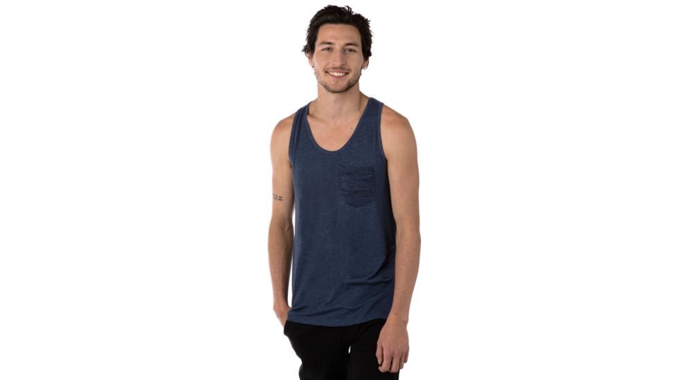 Tentree Parker Tri-blend Tank, Mens, Vintage Indigo, S, SP18-MIPAR-BLU-S