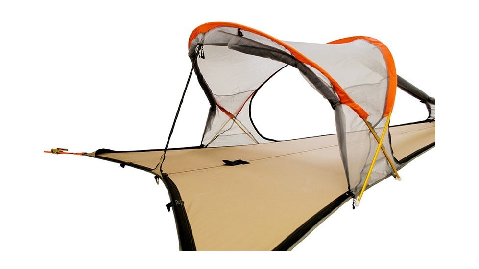 Tentsile Tents Connect 2 person Tree Tent w/ Adjustable Double Hammock Bed, Removable Rainfly, Nylon-Polyester, 4 Seasons, Safari CTTSAF