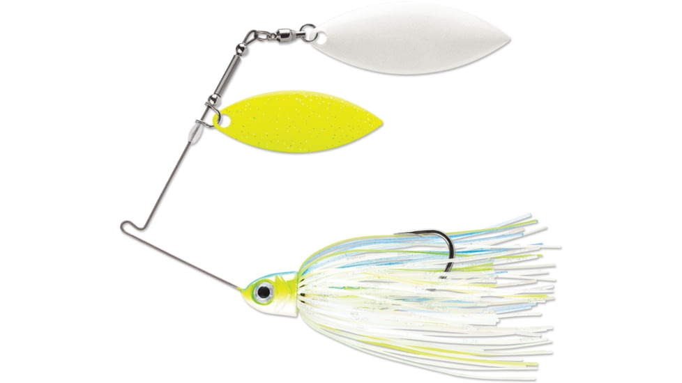 Terminator Pro Series Spinnerbait, Willow/Willow Blades, Chartreuse/White Blade Finish, Nashville Sexy, 3/8oz, PSS38WW110CW