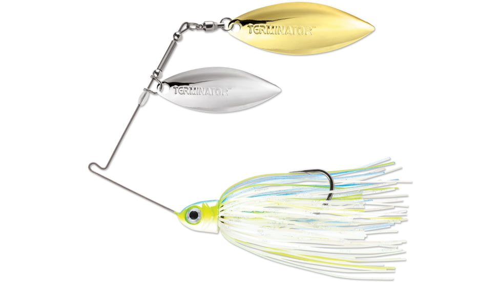 Terminator Pro Series Spinnerbait, Willow/Willow Blades, Nickel/Gold Blade Finish, Nashville Sexy, 1/2oz, PSS12WW110NG