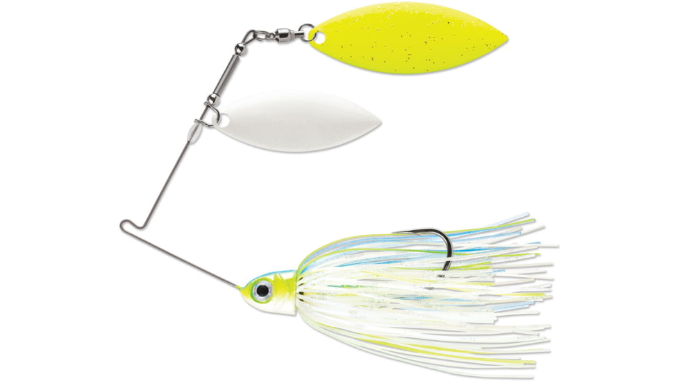 Terminator Pro Series Spinnerbait, Willow/Willow Blades, White/Chartreuse Blade Finish, Nashville Sexy, 3/8oz, PSS38WW110WC