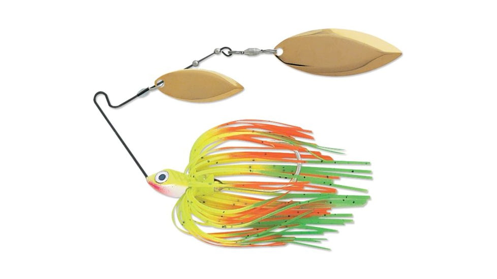 Terminator Super Stainless Spinnerbait, Gold Willow Blade, Hot Tip Chartreuse, 3/8oz, S38WW18GG