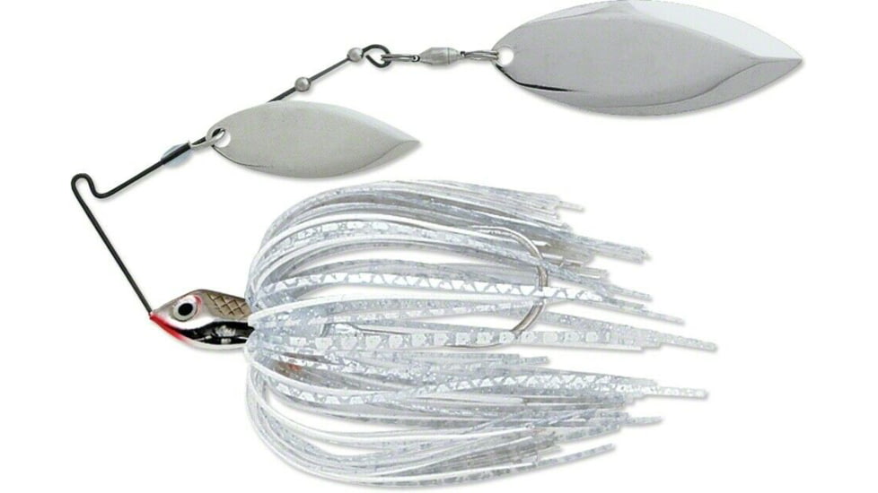 Terminator Super Stainless Spinnerbait, Nickel Willow Blade, Silver Shad, 1/2oz, S12WW44NN