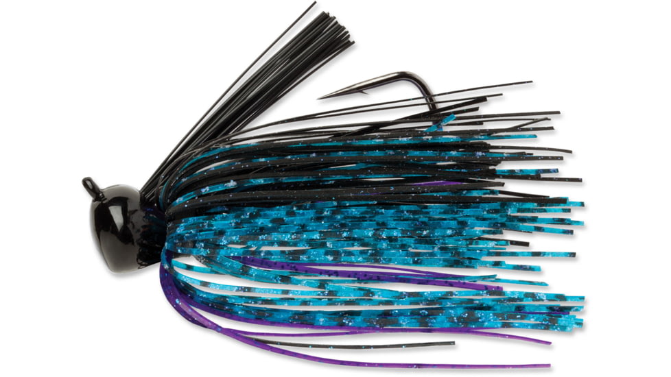 Terminator Weedless Football Jig, Black Blue Purple, 3/4oz, FJW3486