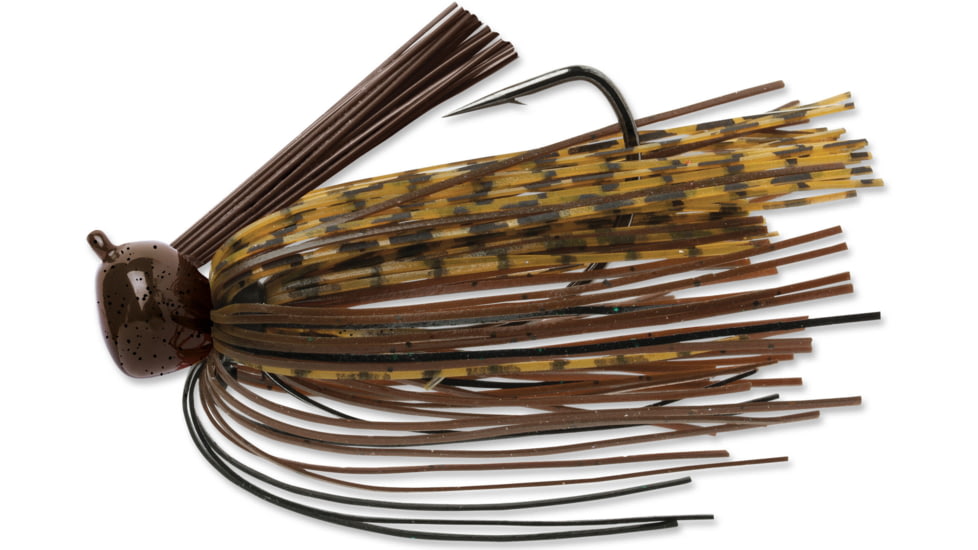 Terminator Weedless Football Jig, Pumpkin Brown Black, 1/2oz, FJW1272