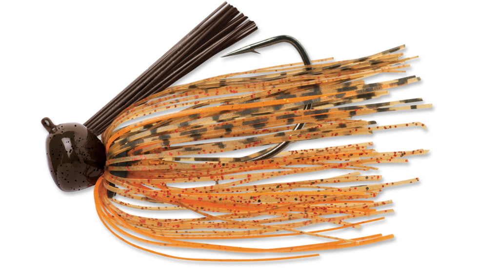 Terminator Weedless Football Jig, Pumpkin Orange, 1oz, FJW171