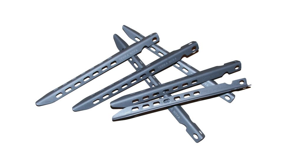 Terra Nova Titanium V Pegs - 10 g, Gray, 50PEGT10