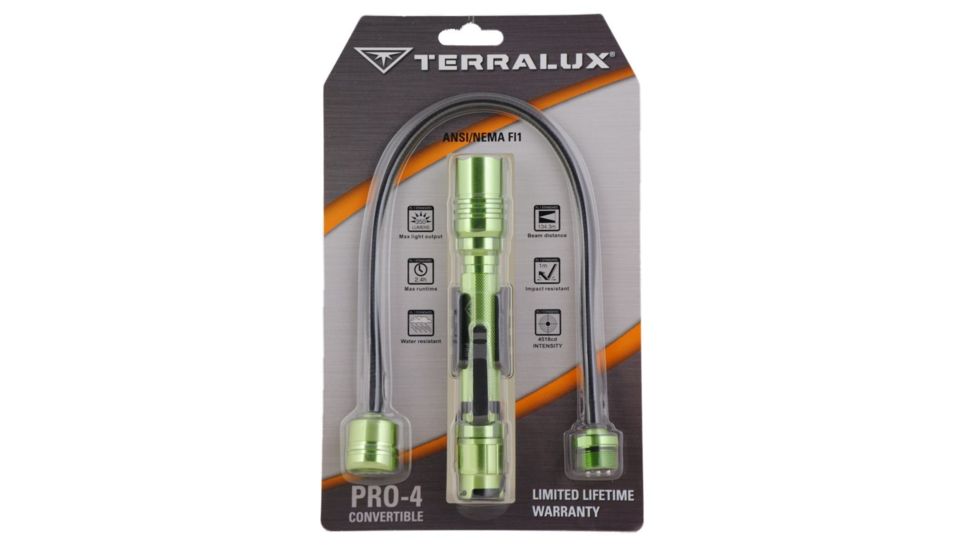 Lightstar Convertible Flashlight - 350 Lumens, Green TLF-PRO4-GRN