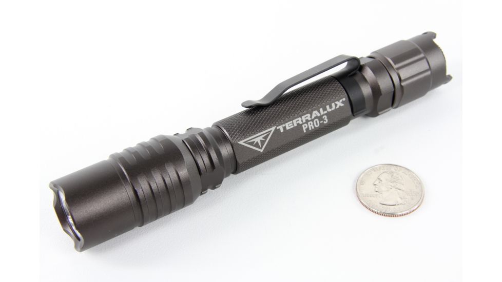 Lightstar Pro 280 Lumen, 2xAA Aluminum 4 Mode LED Flashlight, Titanium Grey TLF-PRO-3-GRY