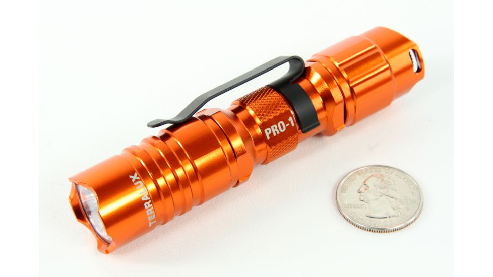 Lightstar Pro1 150 Lumen, 1xAA Aluminum 3 Mode LED Flashlight, High-Vis Orange TLF-PRO-1-OR