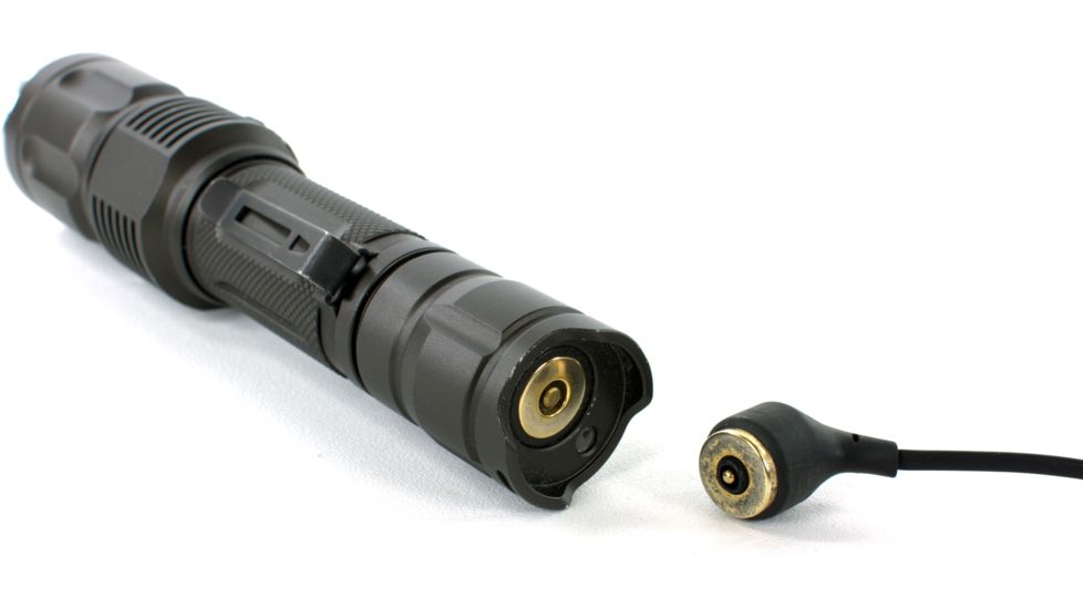 Lightstar Tactical TDR-2 Rechargable Flashlight, Stealth Grey TLF-TDR-2