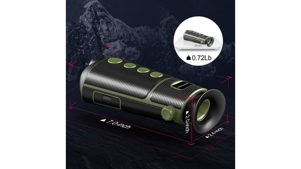 Teslong TTS260 4x Night Vision Thermal Imaging Monocular, Black / Mettalic Grey, TTS260