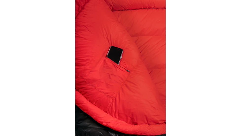 TETON Sports ALTOS 0 F Down-Filled Mummy Sleeping Bag, Black/Red, 2202BK