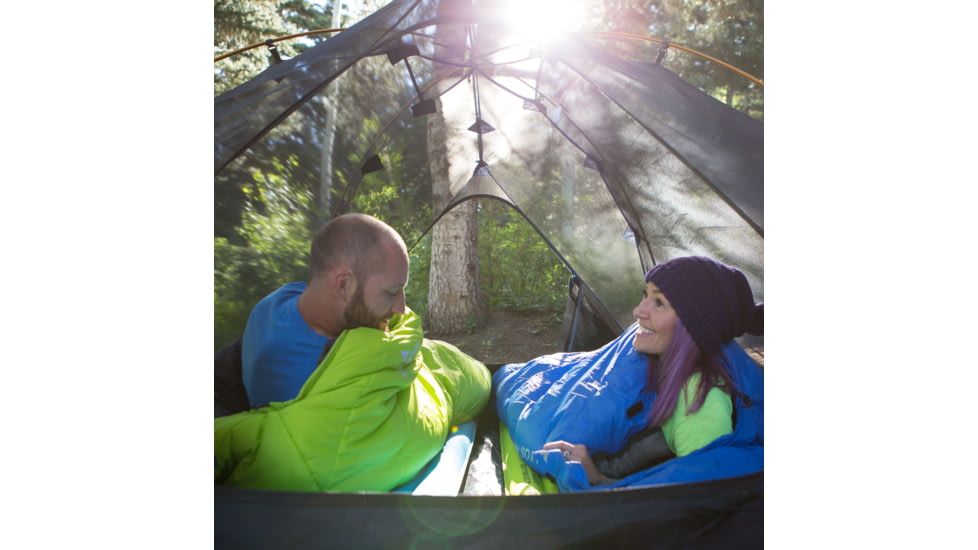 TETON Sports ALTOS 20 F Down-Filled Mummy Sleeping Bag, Blue/Grey, 2201BL