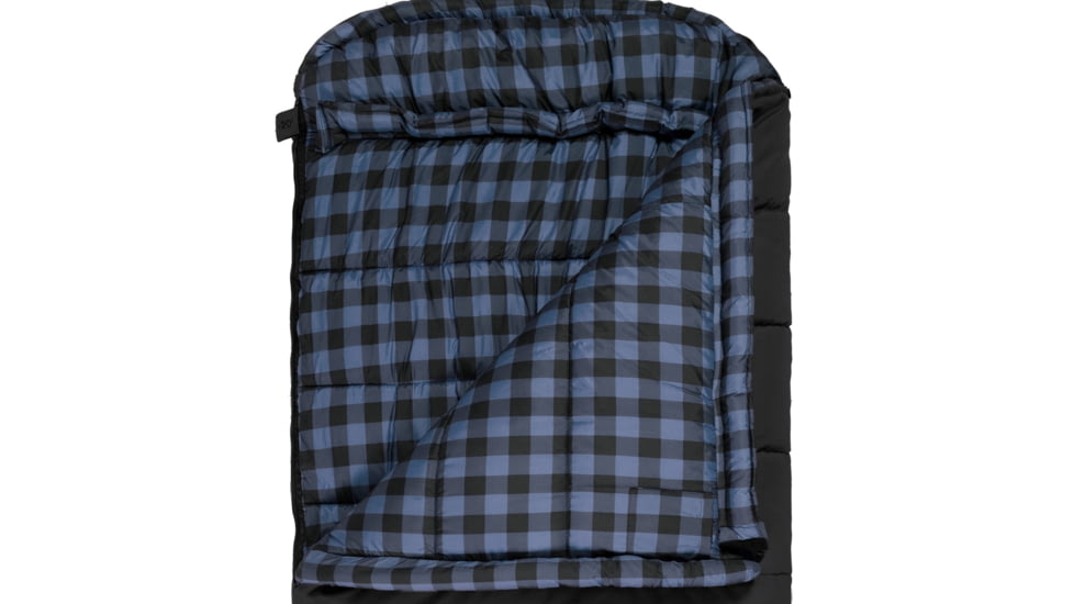 TETON Sports Bridger -20 F Canvas Sleeping Bag, Charcoal/Blue, Long, 10022