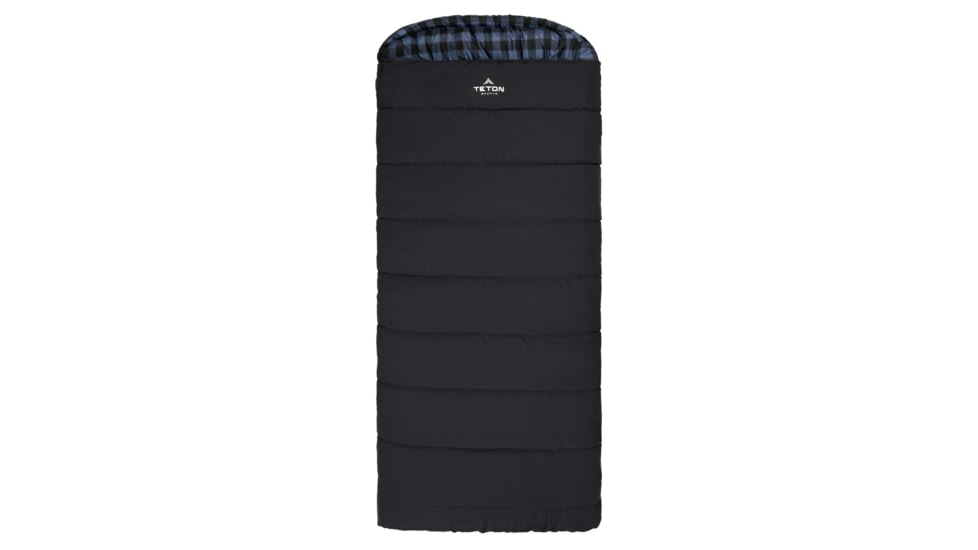 TETON Sports Bridger 20 F Canvas Sleeping Bag, Charcoal/Blue, Long, 10052