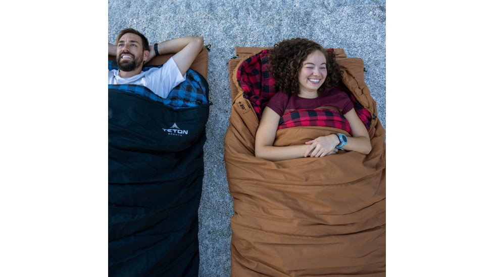 TETON Sports Bridger -35 F Canvas Sleeping Bag, Pecan/Fox, Long, 10011