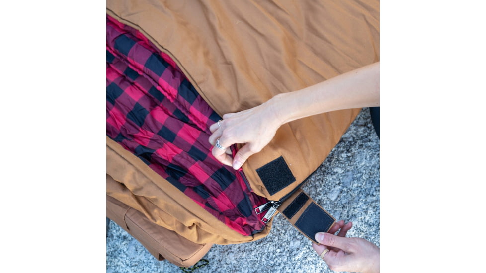 TETON Sports Bridger -35 F Canvas Sleeping Bag, Pecan/Fox, Long, 10011