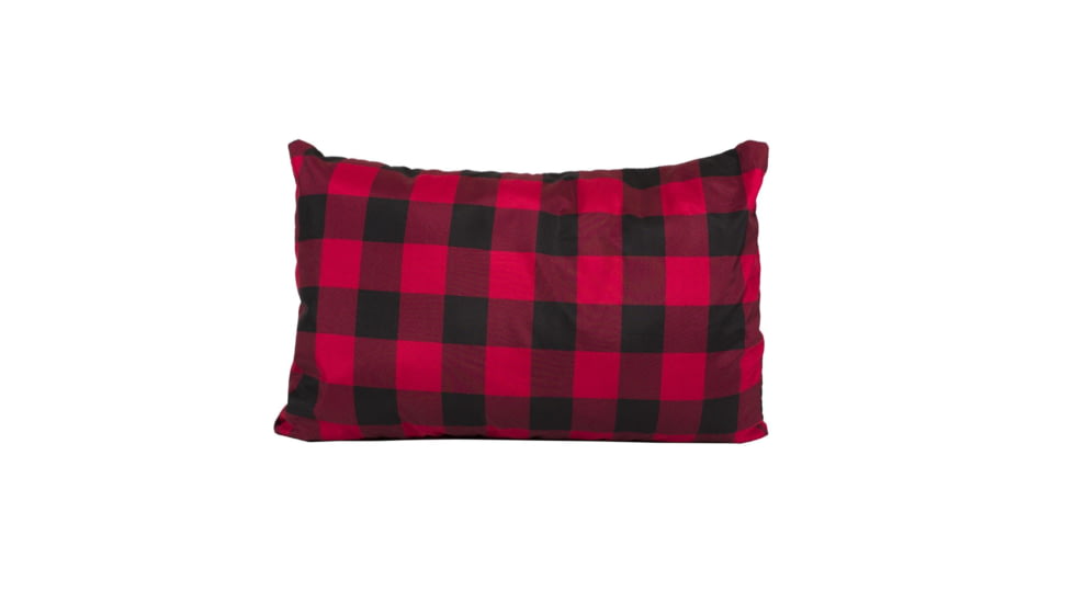 TETON Sports Camping Pillow &amp; Pillowcase, Black/Red, Small, 1019