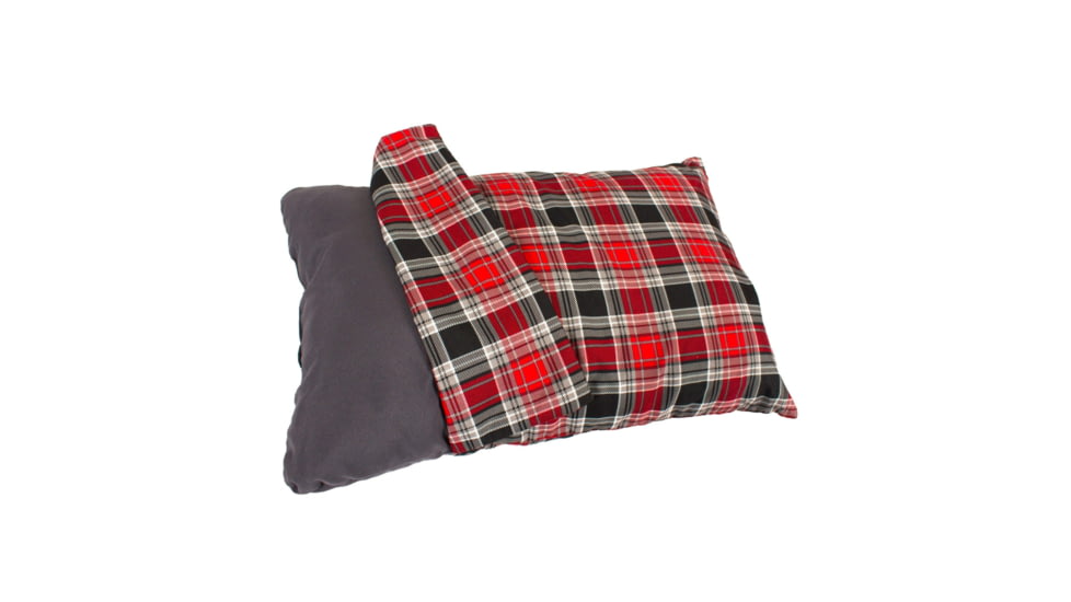 TETON Sports Camping Pillow &amp; Pillowcase, Brown/Red, Small, 1021