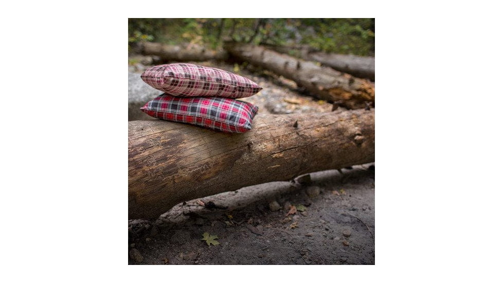 TETON Sports Camping Pillow &amp; Pillowcase, Brown/Red, Small, 1021