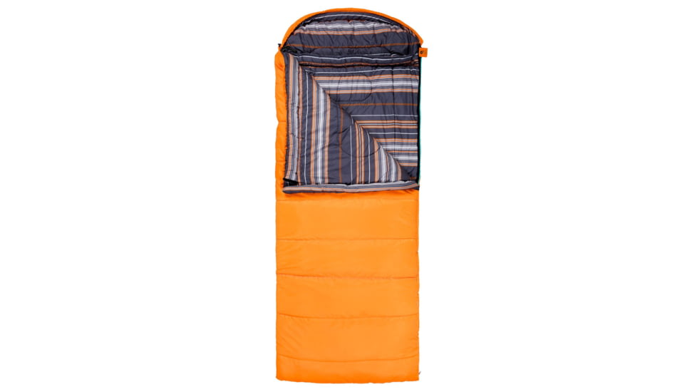 TETON Sports Celsius 0 F Sleeping Bag, Left Zipper, Orange/Grey, Regular, 1174L
