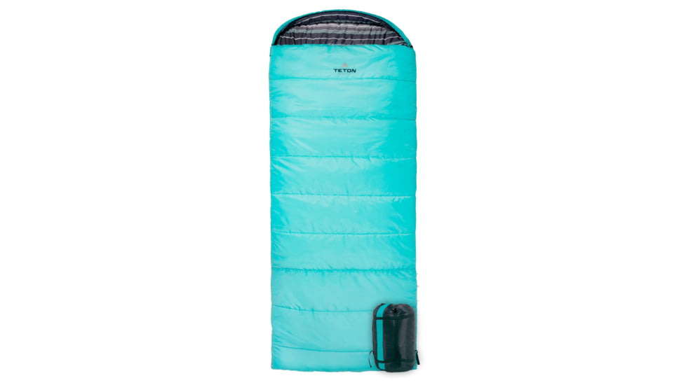 TETON Sports Celsius 0 F Sleeping Bag, Left Zipper, Teal/Grey, Regular, 1176L