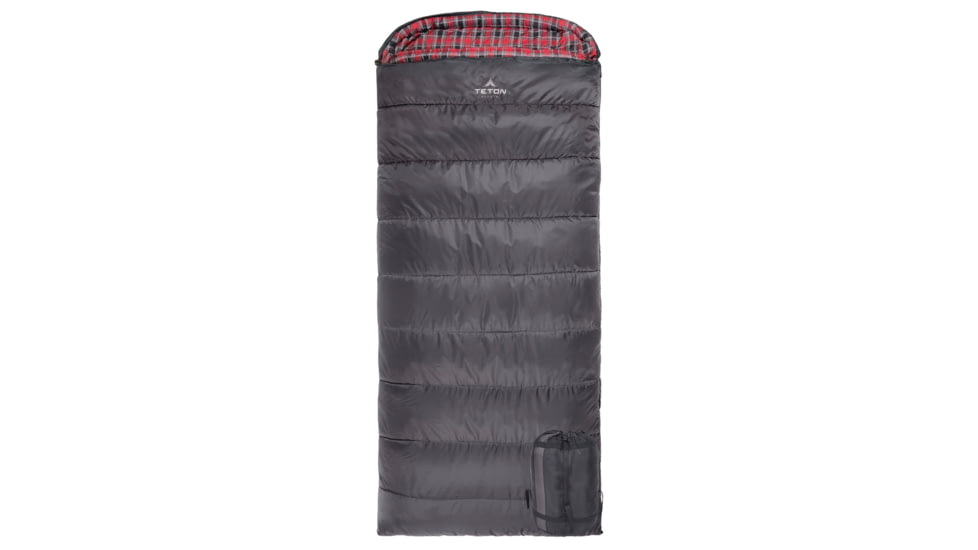 TETON Sports Celsius XL -25 F Sleeping Bag, Left Zipper, Grey/Red, Extra Large, 139L