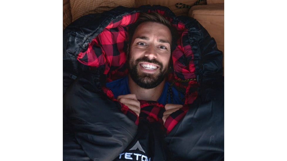 TETON Sports Celsius XXL 0 F Sleeping Bag, Right Zipper, Black/Red, 2XL, 101R