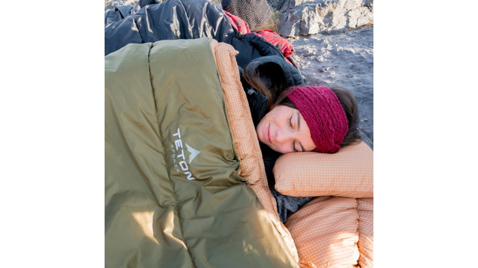 TETON Sports Celsius XXL 0 F Sleeping Bag, Right Zipper, Green, 2XL, 100R