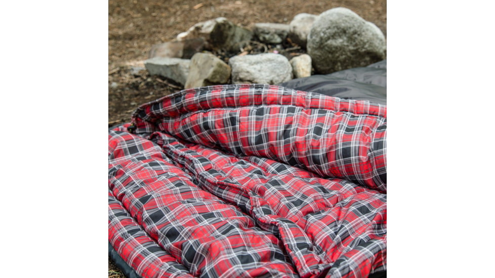 TETON Sports Celsius XXL 0 F Sleeping Bag, Right Zipper, Grey/Red, 2XL, 102R
