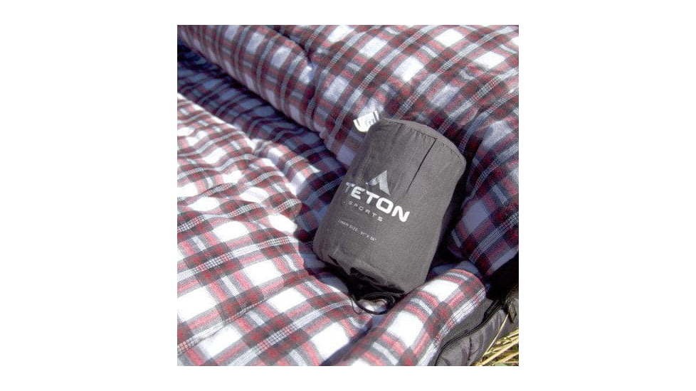 TETON Sports Fahrenheit 0 F Mammoth Double Sleeping Bag, Double-Wide, Grey/Red, 1077