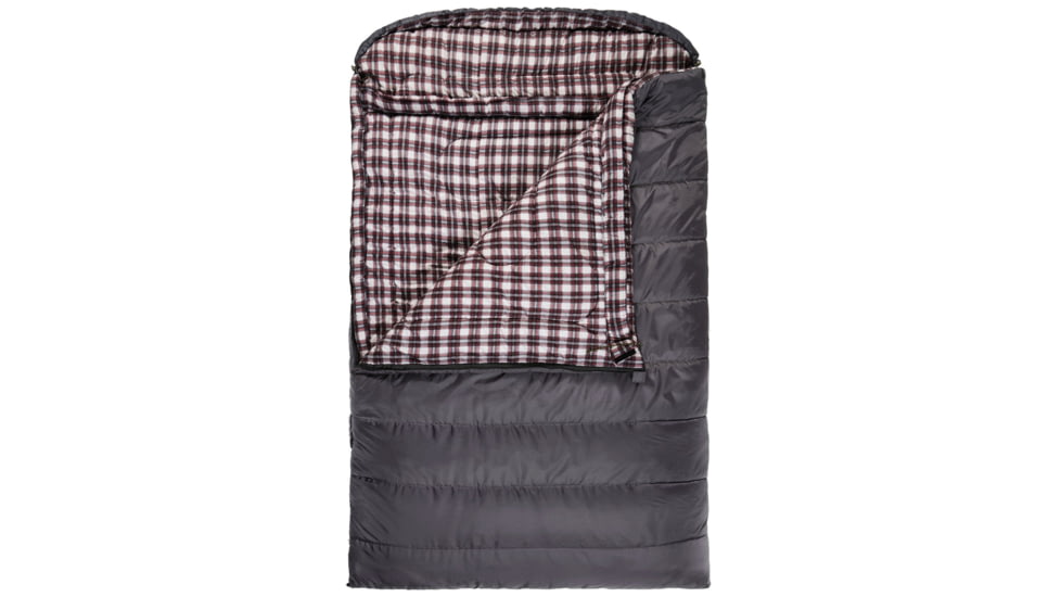 TETON Sports Fahrenheit 0 F Mammoth Double Sleeping Bag, Double-Wide, Grey/Red, 1077