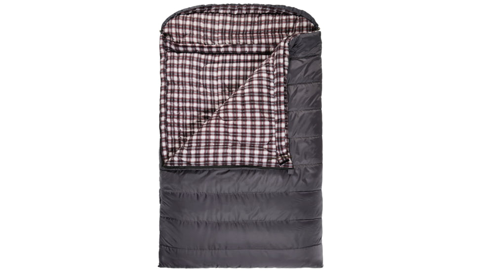 TETON Sports Fahrenheit 20 F Mammoth Double Sleeping Bag, Double-Wide, Grey/Red, 1064