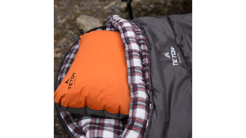 TETON Sports Fahrenheit XXL 0 F Sleeping Bag, Left Zipper, Grey/Red, 2XL, 1060L