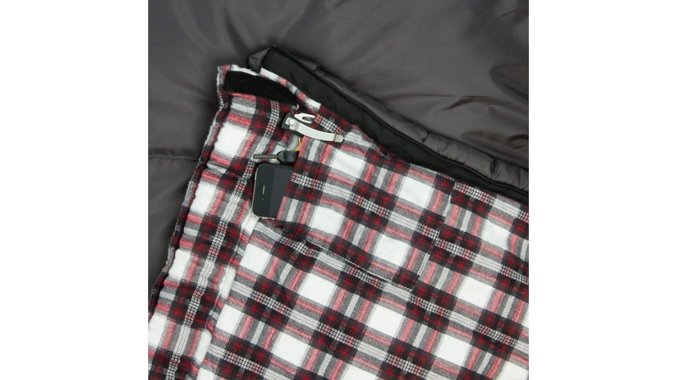 TETON Sports Fahrenheit XXL 0 F Sleeping Bag, Left Zipper, Grey/Red, 2XL, 1060L