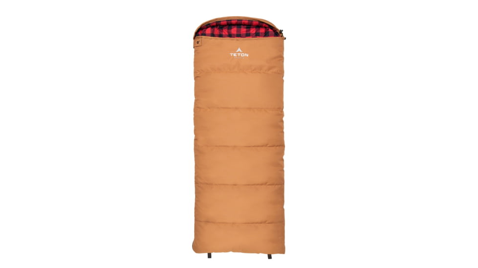 TETON Sports Lil Bridger 0 F Junior Canvas Sleeping Bag for Kids, Pecan/Fox, Junior, 10041