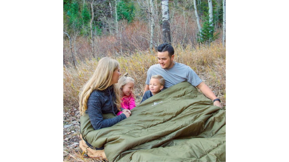 TETON Sports Mammoth 0 F Double Sleeping Bag, Double-Wide, Orange/Grey, 111O