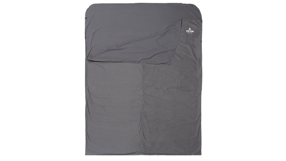 TETON Sports Mammoth Double Sleeping Bag Liner in Cotton, Grey, Double-Wide, 180C