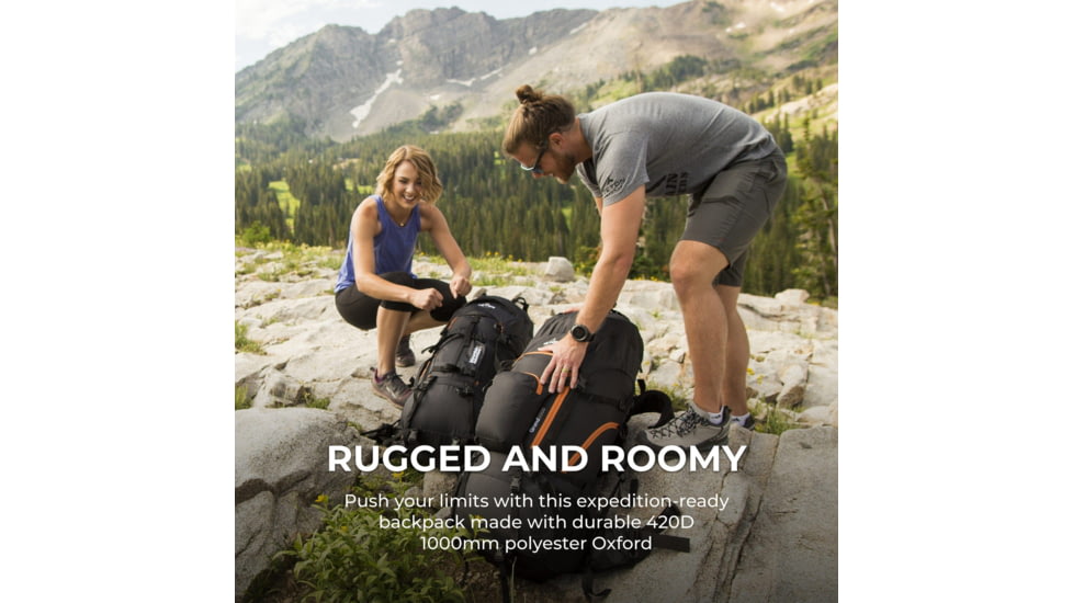 TETON Sports Mountain Adventurer 4000 Backpack, Black, 66L, 1138