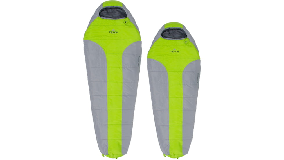 TETON Sports Tracker 5 F Mummy Sleeping Bag, 75x30x20, Grey/Green, 1171G